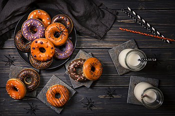 Halloween, Donuts HD wallpaper