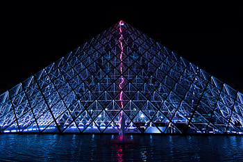 Cities, Night, Paris, Louvre, France HD wallpaper