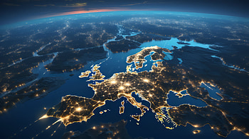 Europe Map From Above With Lights, europe, map, Misc, Europe Map HD wallpaper
