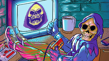 ... Indie-Toys-Espacio-Cabrera-Skeletor-He-Man-80s -Retro-Pop-Culture-Family-Game-Famicom-Pixelart-Cartoon-Cool-Illustration-Comic-Digital-Artist-Artwork- ... HD wallpaper
