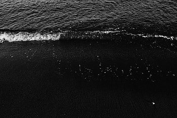 Sea, Waves, Beach, Dark, Bw, Chb HD wallpaper