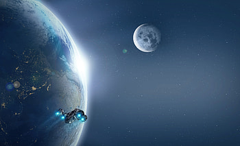 Spaceship Planet Galaxy Space , planet, space, galaxy, digital-universe, artist, artwork, digital-art HD wallpaper