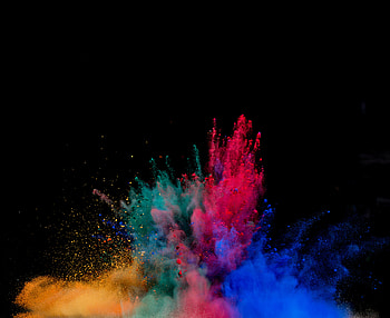 Colors, blast, explosion, colorful HD wallpaper
