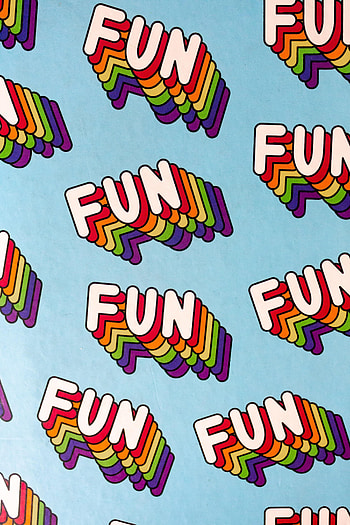 Rainbow, Words, Pattern, Inscription, Fun, Merriment HD phone wallpaper