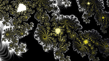 Fractal Art for your - Trippy, yellow, black, digital, psychedelic, trippy, Abstract, fractal, abstract black HD wallpaper