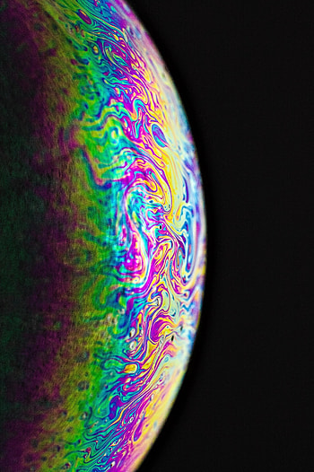 Abstract, Divorces, Multicolored, Motley, Paint, Liquid, Ball HD phone wallpaper