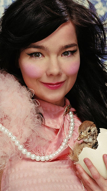 Bjork (Celebs), Bjork's captivating face, Singer's fantasy, Artistic portrayal HD phone wallpaper