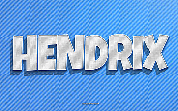 Hendrix, blue lines background, with names, Hendrix name, male names, Hendrix greeting card, line art, with Hendrix name HD wallpaper