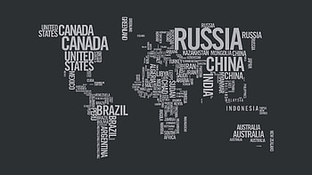 World Map Black And White - HD wallpaper