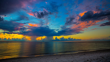 Florida Beach Sunset, world, beautiful-places, sunset, beach HD wallpaper