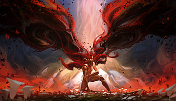 Elden Ring, Angel with red wings, fantasy HD wallpaper