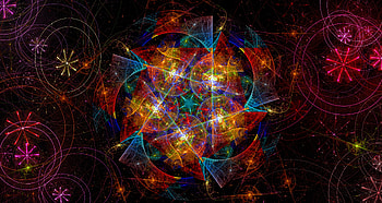 Abstract, Multicolored, Motley, Fractal, Glow HD wallpaper