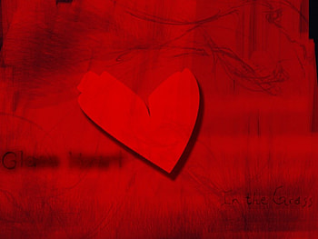 Glass Heart By SmoothSqu4d, glass, heart, red HD wallpaper