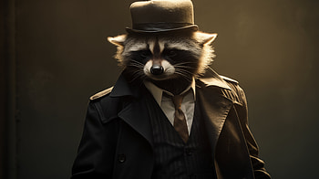 Mafia Raccoon Humor, mafia, humor, Animal, raccoon HD wallpaper