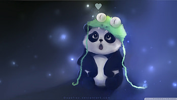 Cute Panda from Apofiss on Deviant Art HD wallpaper