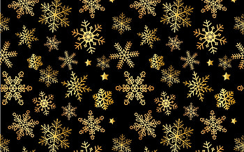 Pattern, golden, winter, black, snowflake, craciun, iarna, texture, christmas HD wallpaper