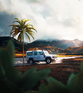 Mountains, Cars, Car, Palm, Suv, Machine HD phone wallpaper