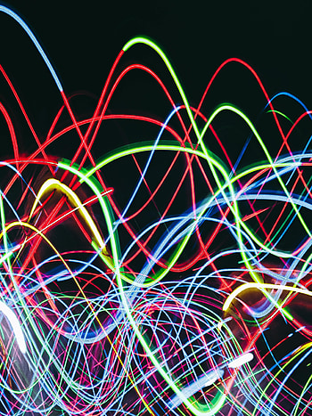 Abstract, Shine, Light, Multicolored, Motley, Lines, Neon, Intricate, Confused HD phone wallpaper