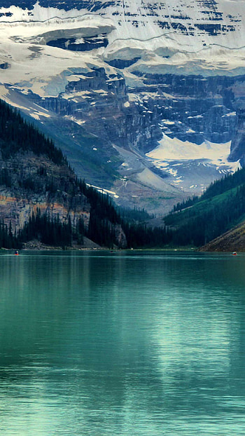 Lake Louise, Calm water, Nature's tranquility, Beautiful graphy HD phone wallpaper