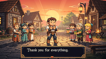 Grateful Sunset — Pixel Village Thank-You, Hero, Pixel Art HD wallpaper