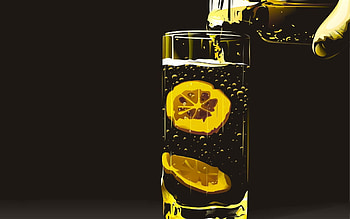Vector, Glass, Lemon, Drink, Beverage, Lemonade HD wallpaper
