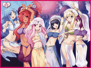 Party in Tristain, dance, no, louise, irukuku, henrietta, tsukaima, tiffania, kirche, zero, siesta, arabian dance, zero no tsukaima HD wallpaper
