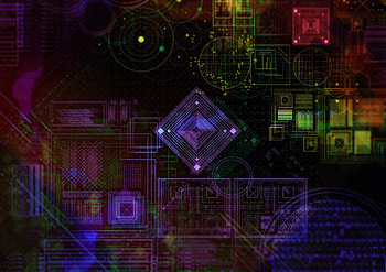 Abstract, Multicolored, Motley, Pattern, Lines, Shapes, Shape, Geometric, Hologram HD wallpaper