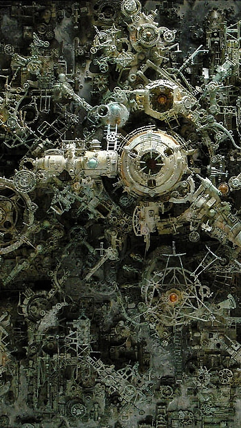 Assemblage, Mechanism Art HD phone wallpaper