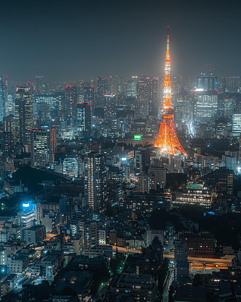 Tokyo Tower, Top of the tower, Tokyo attractions, Tokyo viewpoint HD phone wallpaper