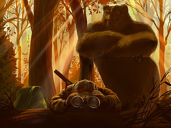 Funny, Animals, People, Men, Bears HD wallpaper