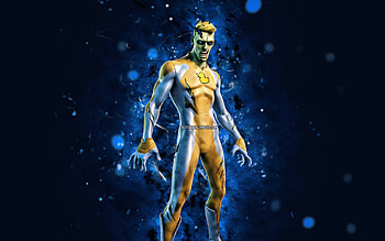 Wanderlost, , blue neon lights, Fortnite Battle Royale, Fortnite characters, Wanderlost Skin, Fortnite, Wanderlost Fortnite HD wallpaper