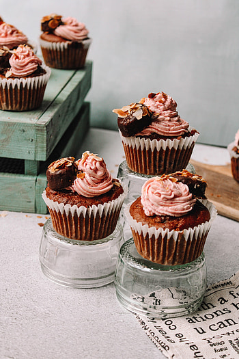 Food, Desert, Bakery Products, Baking, Cupcakes, Cookery, Cooking, Capskey HD phone wallpaper