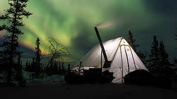 Camping under the Northern Lights, Northern Lights, Nature, Camping, Sky HD wallpaper