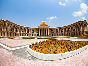 Cities, Building, Flower Bed, Flowerbed, Museum, Columnar, Columned HD wallpaper