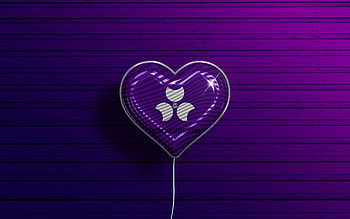 I Love Gunma, , realistic balloons, violet wooden background, Day of Gunma, japaenese prefectures, flag of Gunma, Japan, balloon with flag, Prefectures of Japan, Gunma flag, Gunma HD wallpaper