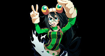 Tsuyu Asui, Boku no Hero Academia, anime girl, artwork HD wallpaper