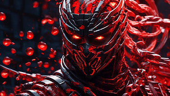 White Haired Shinobi, white hair, red, ninja, warrior, Killer HD wallpaper