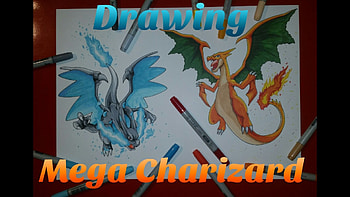 Drawing Mega Charizard / Mega Charizard X | Pokemon | TolgArt - YouTube HD wallpaper