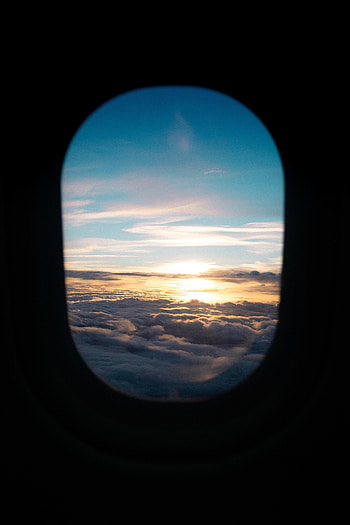 Sunset, Clouds, Miscellanea, Miscellaneous, Porthole HD phone wallpaper