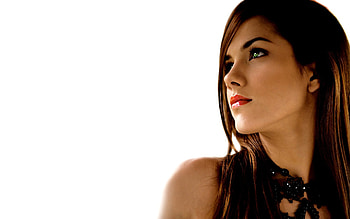 beautiful woman, face, woman, portrait, brunette HD wallpaper