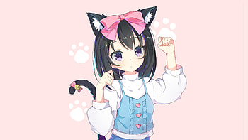 Elf ears, anime girl, cute HD wallpaper