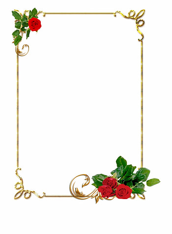 Page Borders, Frames Png, Background, Cartoon - Rose, Flower Border HD phone wallpaper