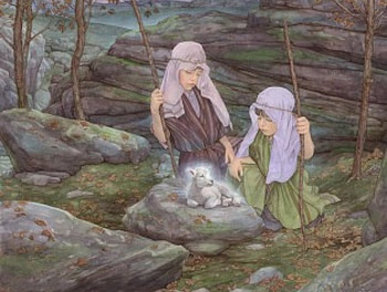 Holy Lamb, kids, art HD wallpaper