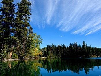 Nature, Sky, Lake, Forest HD wallpaper
