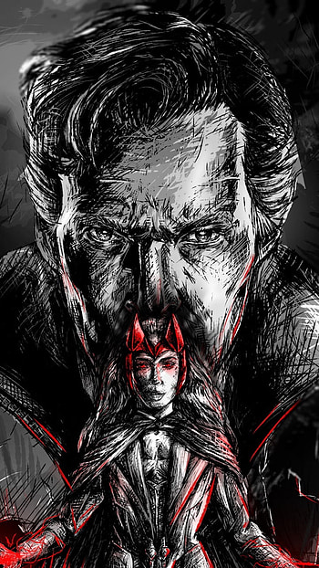 Multiverse of Madness, Scarlett, Strange, Doctor, Witch, Marvel HD phone wallpaper