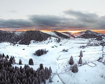 Landscape, Winter, Nature, View From Above, Hills, Snow Covered, Snowbound HD wallpaper