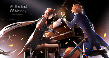 Genshin Impact : Zhongli & Tartaglia’s Epic Melody Duel, Zhongli (Genshin Impact), Tartaglia Childe (Genshin Impact), video game, Genshin Impact HD wallpaper