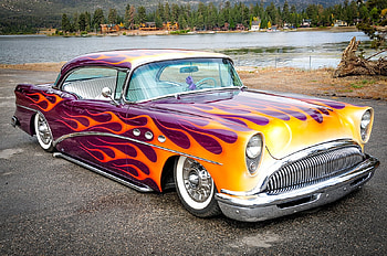 1954 Buick, Whitewalls, Flames, Gm, Classic HD wallpaper