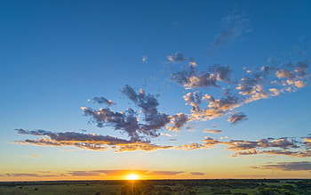 Nature, Sunset, Sky, Sun, Clouds, Horizon, Line, Ease, Setting HD wallpaper