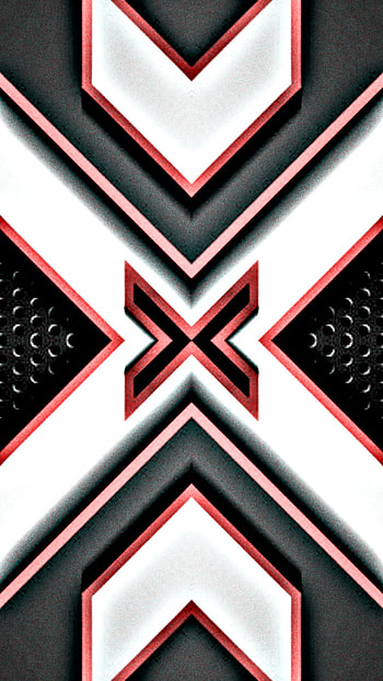 geometric amoled neon, digital, red, 3d, symbol, modern, shapes, black, pattern, gamer, abstract HD phone wallpaper